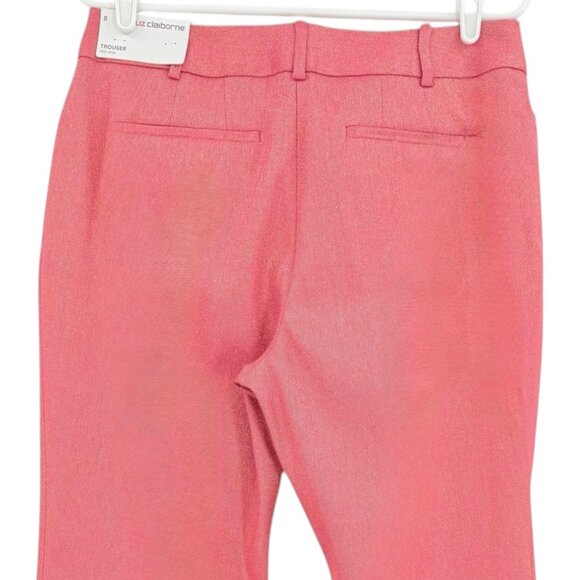 Liz Claiborne Women's Frozen Berry Metallic Contoured Waistband Trouser Sz 8 NWT - Picture 4 of 12
